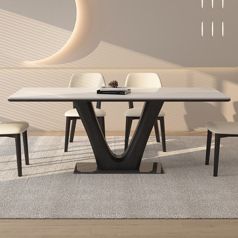 德利丰实木岩板餐桌椅组合家用中古风小户型长方形饭桌子2025新款,住宅家具,岩板餐桌,淘宝优惠券,粉丝福利购,淘宝优惠卷