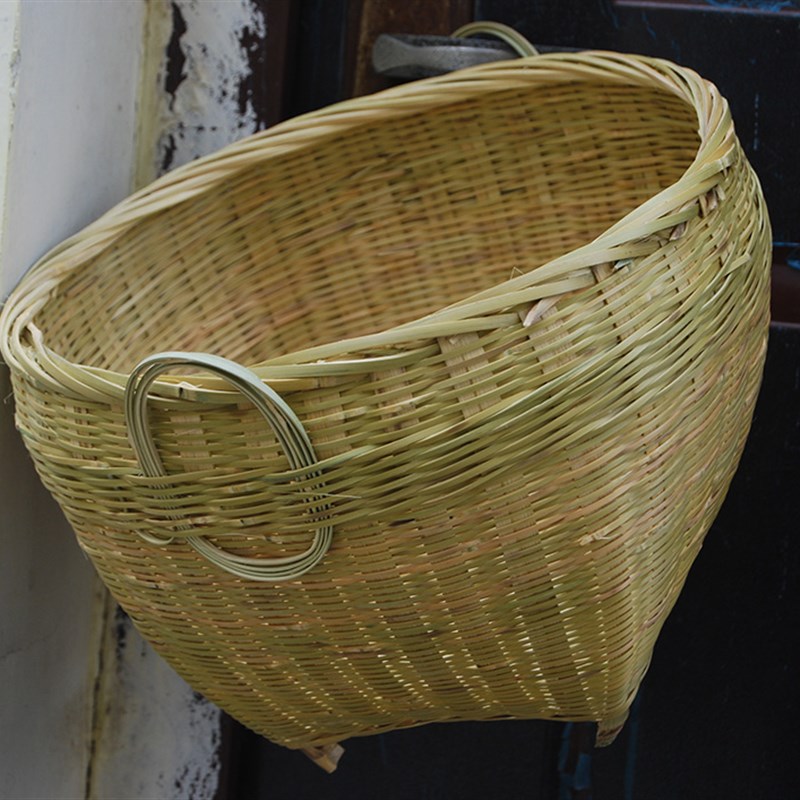 农家人手工竹编织竹篮子 卖水果篮 菜篮卖鸡蛋篮竹筐 圆提篮 环保