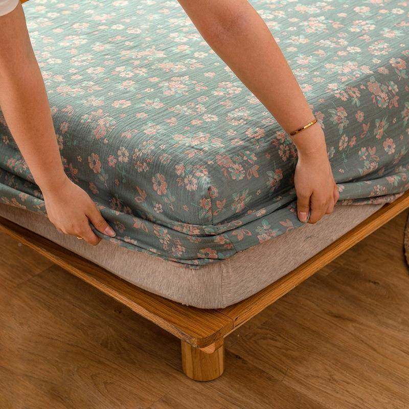 A类色织提JJYS复古透气双层纱花单品床笠全包思席梦床垫保护套,床上用品,床裙,淘宝优惠券,粉丝福利购,淘宝优惠卷