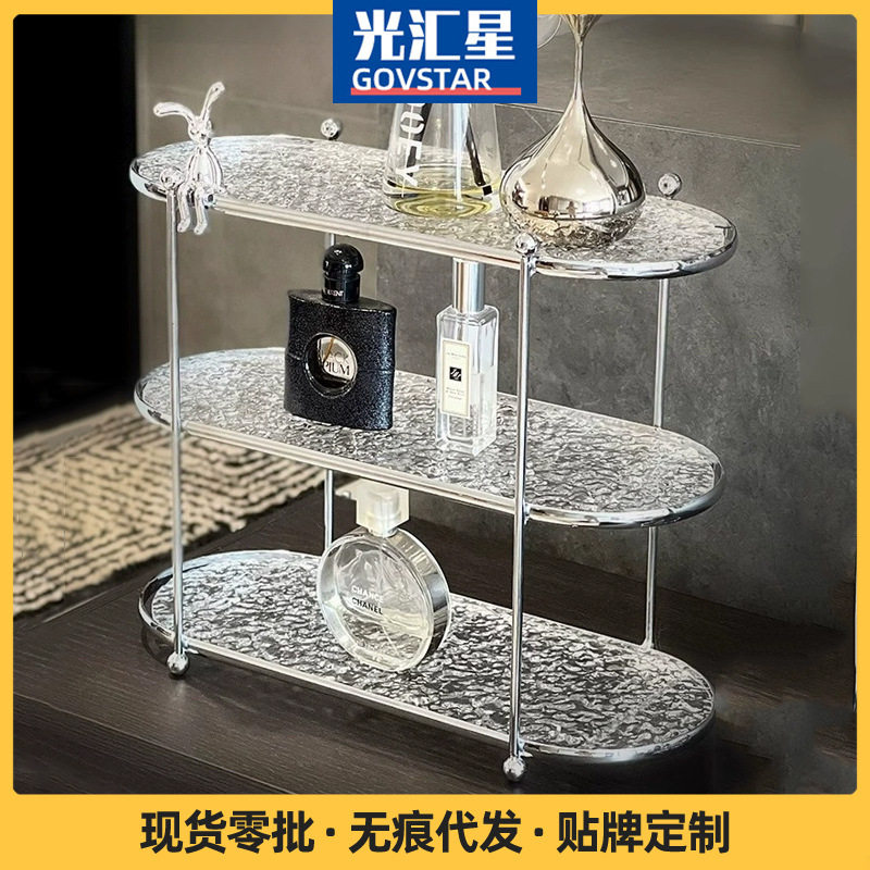 亚克力免打孔卫生间化妆品收纳架