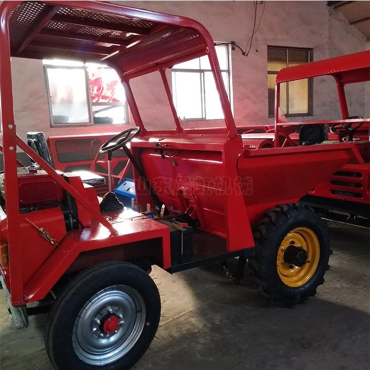 柴油前翻斗车四轮工程蹦蹦车卸可侧100翻自卸翻斗车