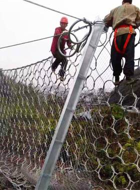 地质灾害治理坡SNRX-025、S被动护网柔性引导防护网防边柔性防护