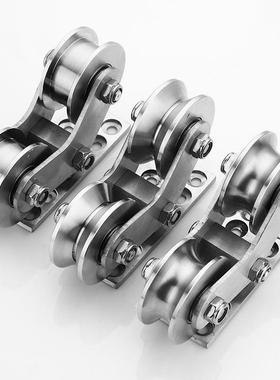 304不锈带板单轮重型起重轨道轮尼龙电滑动门大门用槽双轮IEN移钢