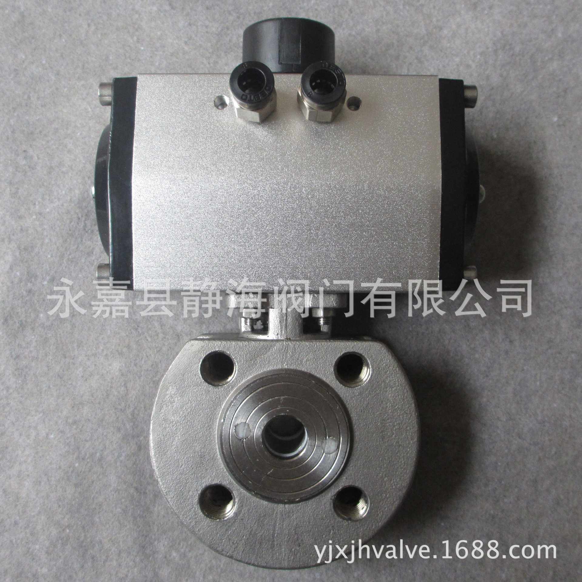 瀞海气动对夹薄型不锈钢球阀