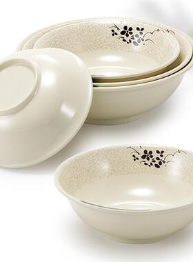 胺碗面反口密塑料碗瓷早餐店粥碗稀饭米饭碗粉碗商559用汤仿碗馄