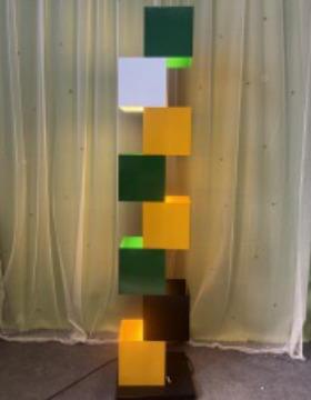 中方古纹块流水别墅仿设40913计师简约客厅木光影艺术摆件装饰落