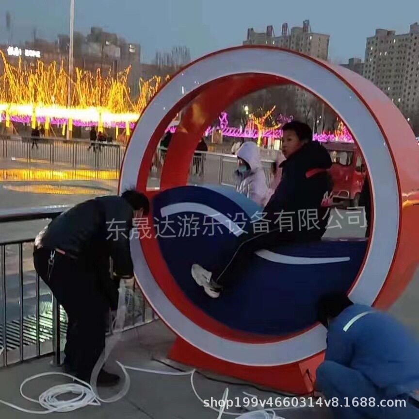 广场休闲健身发电动感卡路里单车无动力发光喷泉不锈钢动感单车