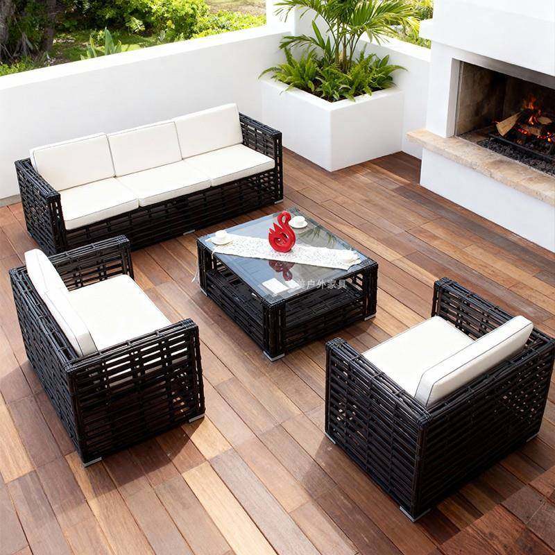 ZFAX51户外沙发庭院别墅花园露天1阳台休闲藤外编沙发组合室248防,住宅家具,户外沙发,淘宝优惠券,粉丝福利购,淘宝优惠卷