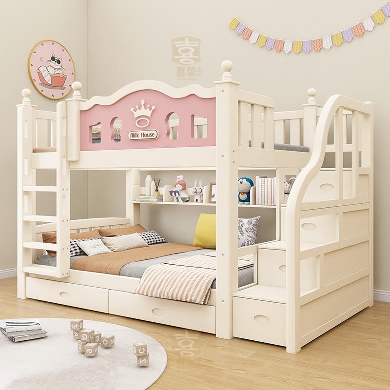 成喜挚实木上高下床人两崔加威-2床子母床上下铺床母子床层儿童低