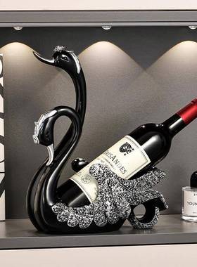 酒架酒黑天鹅摆件创红意轻奢47390高档客厅家玄关餐边电视居柜柜