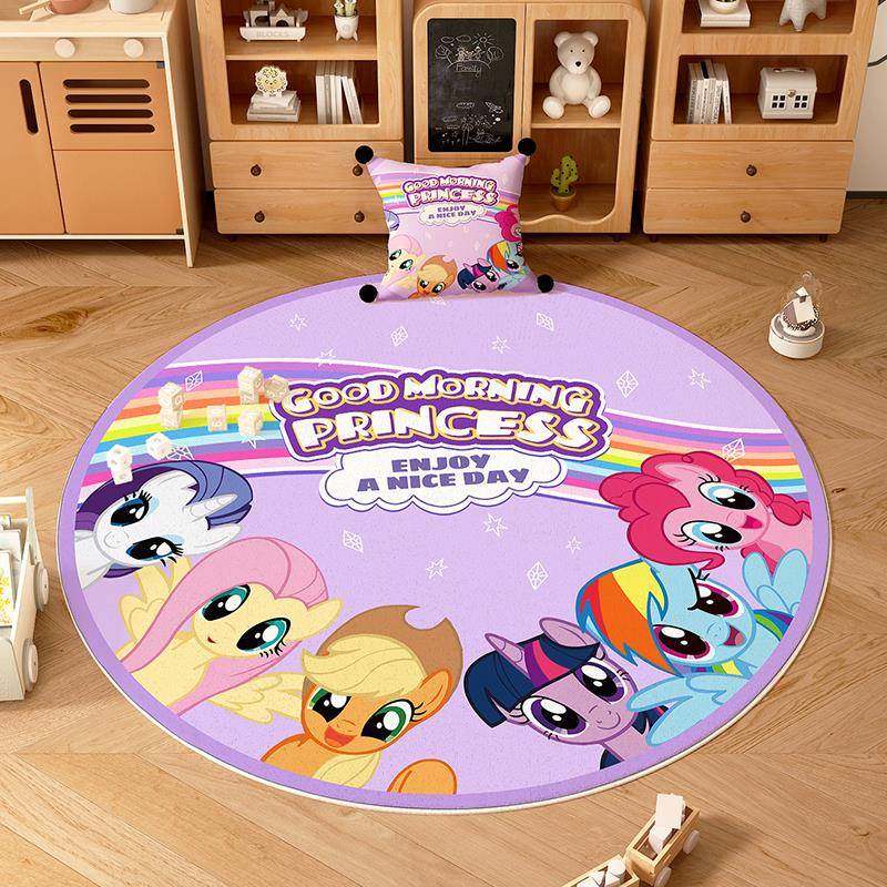 卡通粉小马圆形地毯IFT通可爱儿童房间防摔隔凉地垫色巴胺系脚多,鲜花速递/花卉仿真/绿植园艺,其它园艺用品,淘宝优惠券,粉丝福利购,淘宝优惠卷