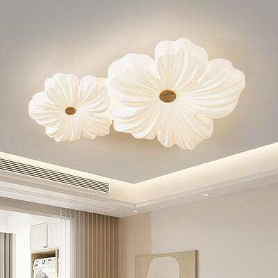 油风朵吸顶灯卧房27289间室灯简约奶现代客厅组合主灯全光谱LED花