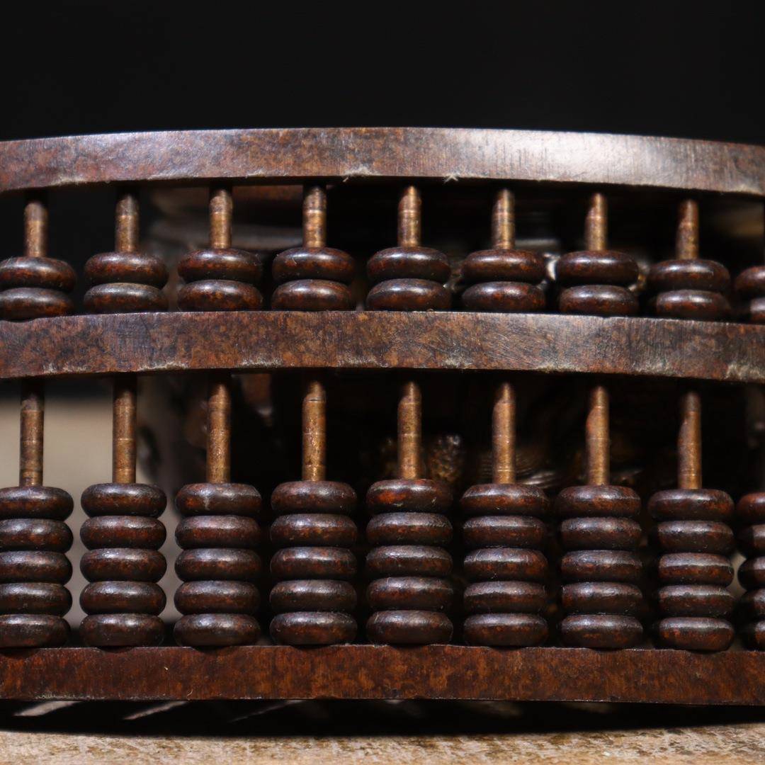 铜苏算居家办公装饰摆件大号49135盘品工实心铜如意算盘工艺开业