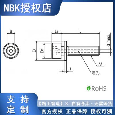NBVK螺栓SSI1SP固C内六-角圆柱头536螺栓无尘紧件
