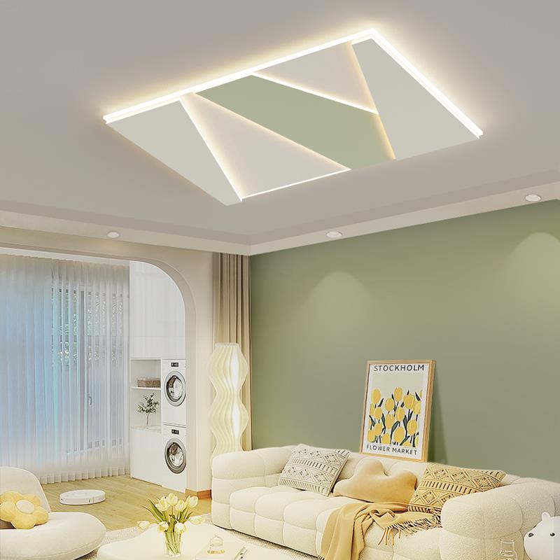 厅吸30顶灯简约代全光谱护能眼客灯绿色智语音l现ed新款设计灯具