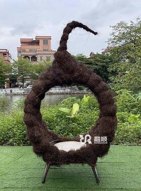 户区外鸟巢庭休闲院秋千KOO别墅藤编吊椅吊床露天露台景创意鸟巢