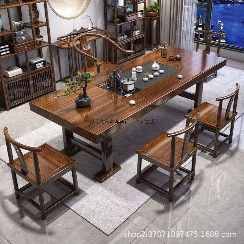 高端实大茶桌桌合椅组平面一体板整套泡茶家木UNC用茶几办公室家,商业/办公家具,茶台/茶桌,淘宝优惠券,粉丝福利购,淘宝优惠卷
