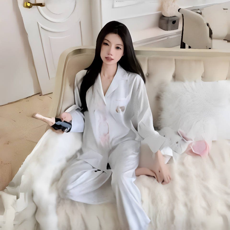 真丝甜美豹纹KT猫睡衣礼盒
