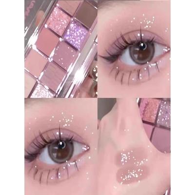 推荐十色眼影盘珠光哑光细闪亮片香芋紫纯欲低饱和淡妆大地色