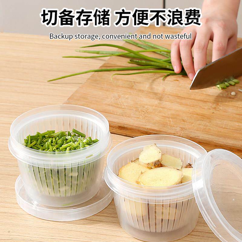 葱蒜收纳盒辣香备B6705菜保鲜盒厨房专姜用菜盒冷冻冰箱香葱蒜末