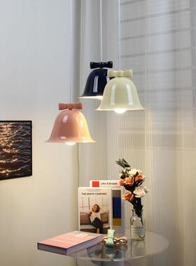 现代简约卧室床头餐厅吊灯灯创意铃铛is风吊吧954服n装店台奶油灯