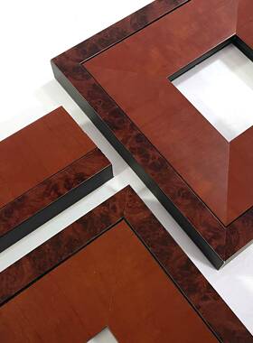 复古画框相框尺定制寸酒框红色装实木油画外G12529A-框裱线条画框