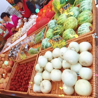热销柳编收纳筐展示架水果盘藤编蔬菜食品篮子面包编织篮超市专用