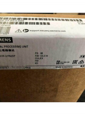 6ES7317-2FK14-0AB0 S7-300CPU PN/DP模块6ES7 317-2FK14-0AB0