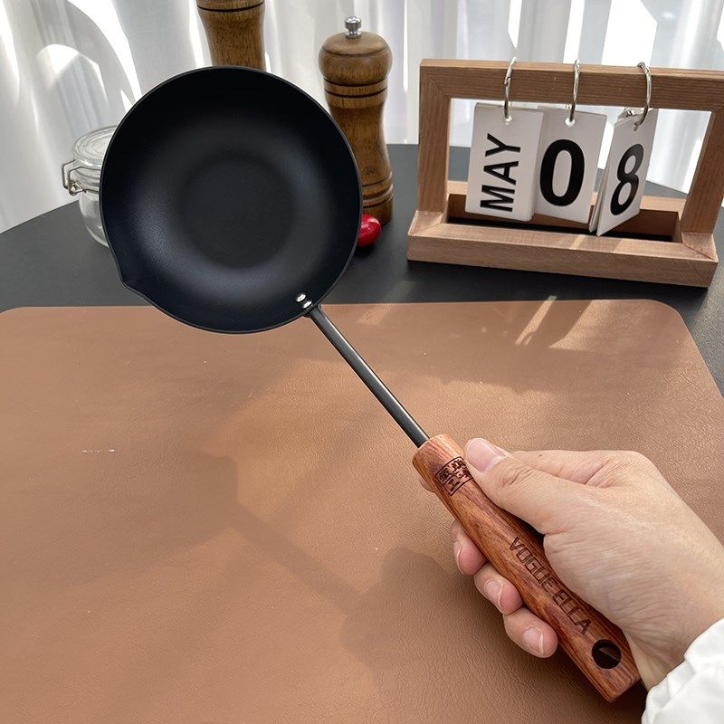 手持泼油锅!无涂层精铁家用小锅热油专用淋油烧油煎蛋肉饼泼油勺,厨房/烹饪用具,煎锅/平底锅,淘宝优惠券,粉丝福利购,淘宝优惠卷