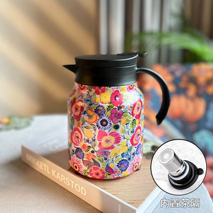 1000毫升大容量国风316不锈钢保温壶带茶漏焖茶壶保温壶泡白茶壶