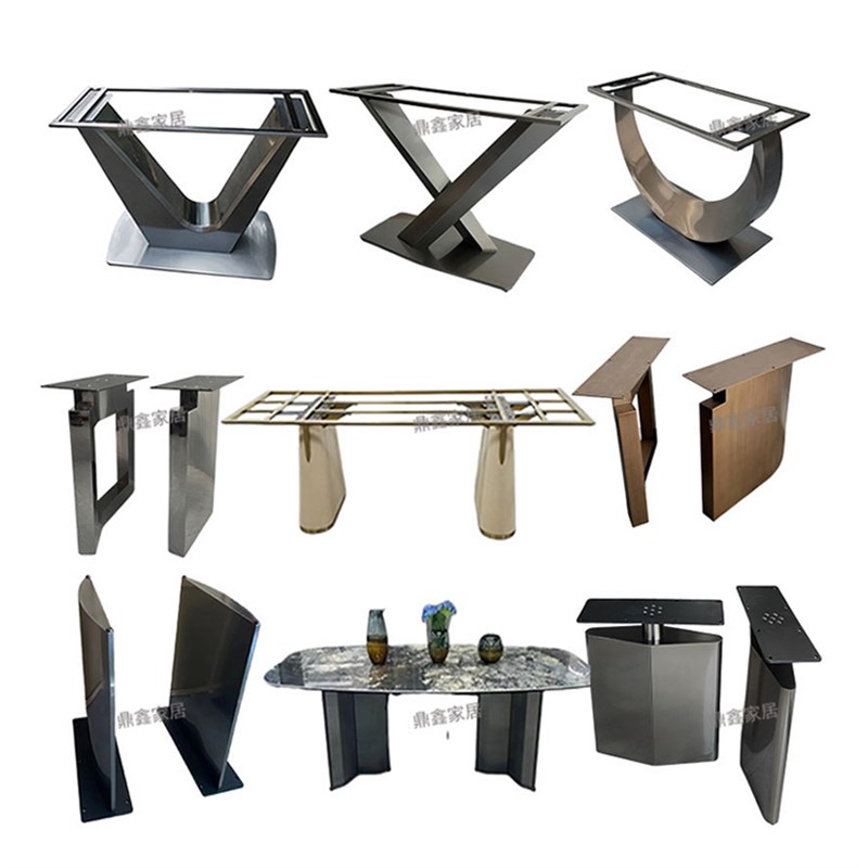 不锈钢餐桌脚桌腿书桌角支架桌子腿岩板大理石茶台脚支撑架子底座