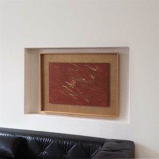 艺术微喷现代暗红色抽象画挂画客厅卧室餐厅装 饰画 art crisis