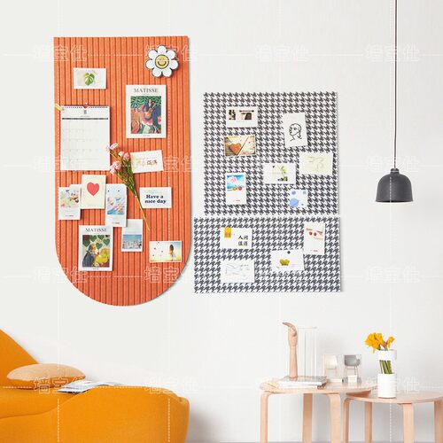 卧室客厅办公室留言板毛毡墙贴照片墙温馨背景墙装饰软木板拱形