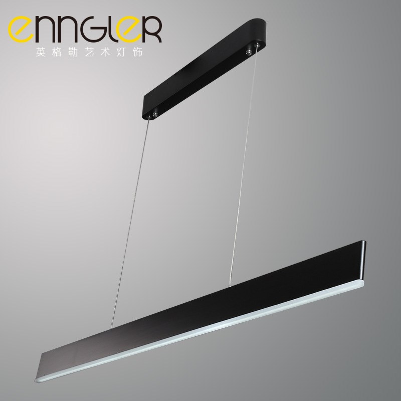 现代一字型线性办公会议室卧室餐厅店铺直排80 1.2米长条led吊灯