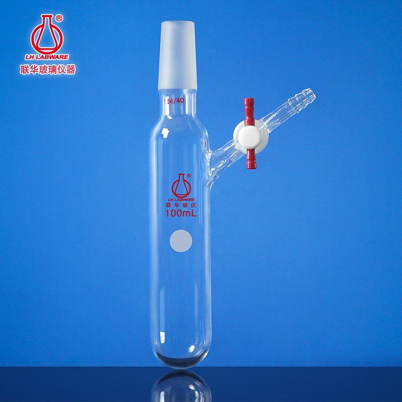 标塞具外磨口反应管(具标准四氟节门)联华玻璃仪器  LH-41