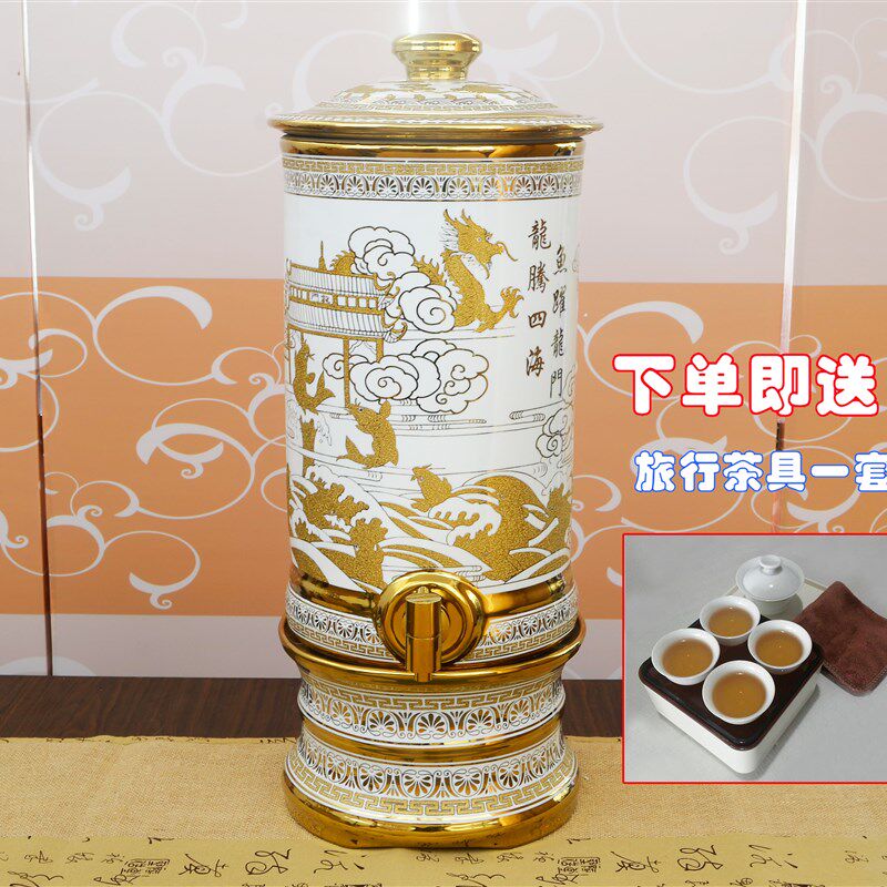 特惠陶瓷净水器饮水机机养生缸家用大小号陶瓷过滤过滤罐滤芯水缸