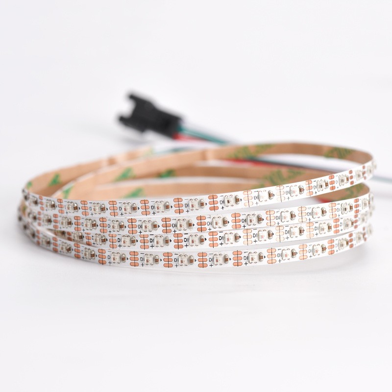 窄板4MM板宽幻彩灯条WS2812rgb2020窄灯带led1米120灯幻彩软灯带