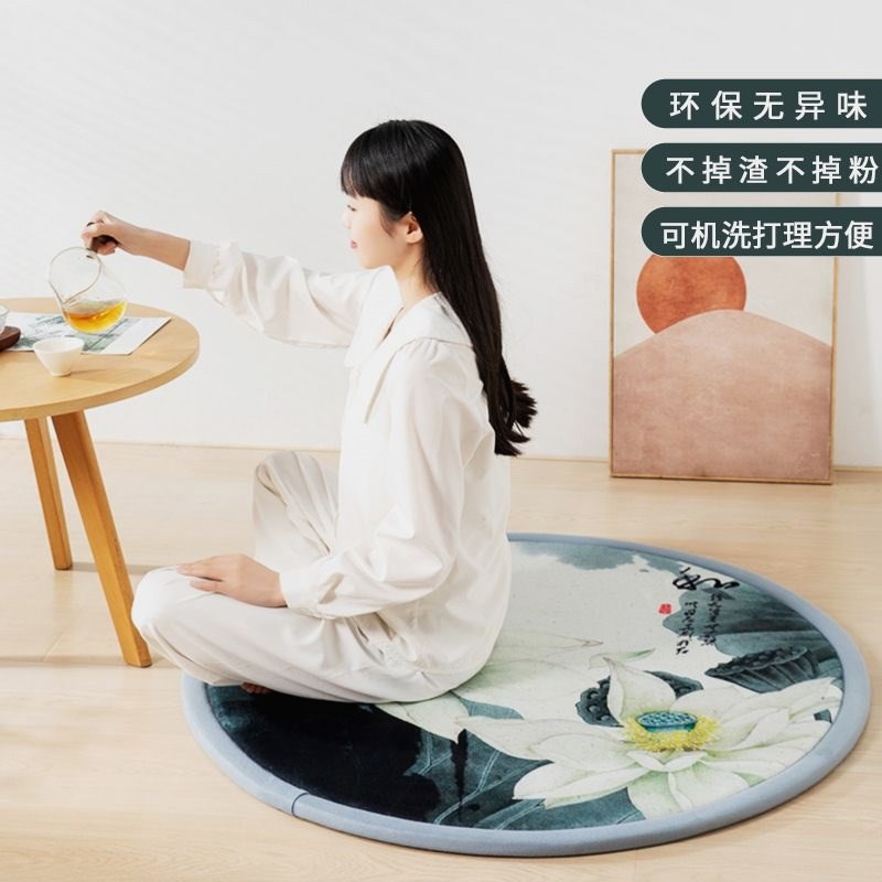 家用圆形莲花打坐垫禅修垫蒲团加厚坐垫静坐垫