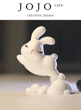 JOJOS L. PD.Rabbit.迷你摆件高级装饰品小摆件兔飞猛进  云兔