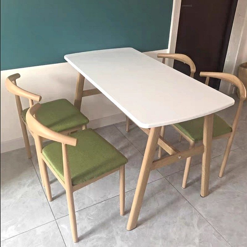 餐桌小户型家用现代简约快餐厅桌椅组合出租房饭桌商用长方形桌子