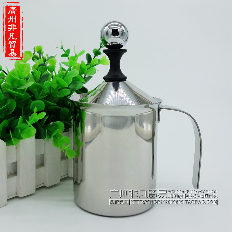 奶泡器双层手动打泡杯咖啡拉花打奶壶家用牛奶发泡器起奶泡杯机