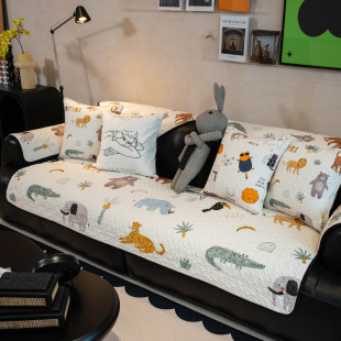 小清新卡通可爱风设计沙发垫防滑客厅组合沙发套罩巾四季通用坐垫