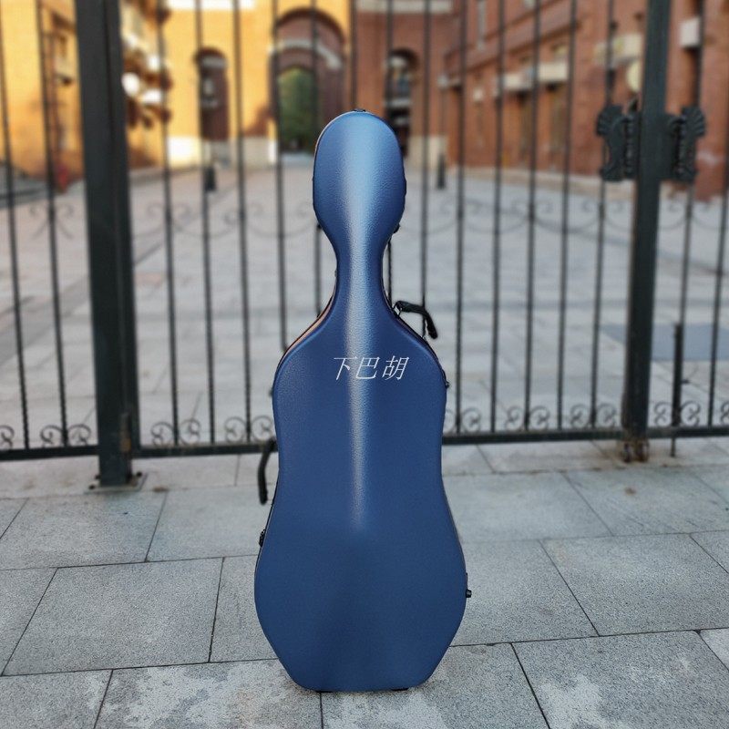 新款碳纤维大提琴盒2.8kg超硬纯碳琴盒四分之四航空托运箱下巴胡