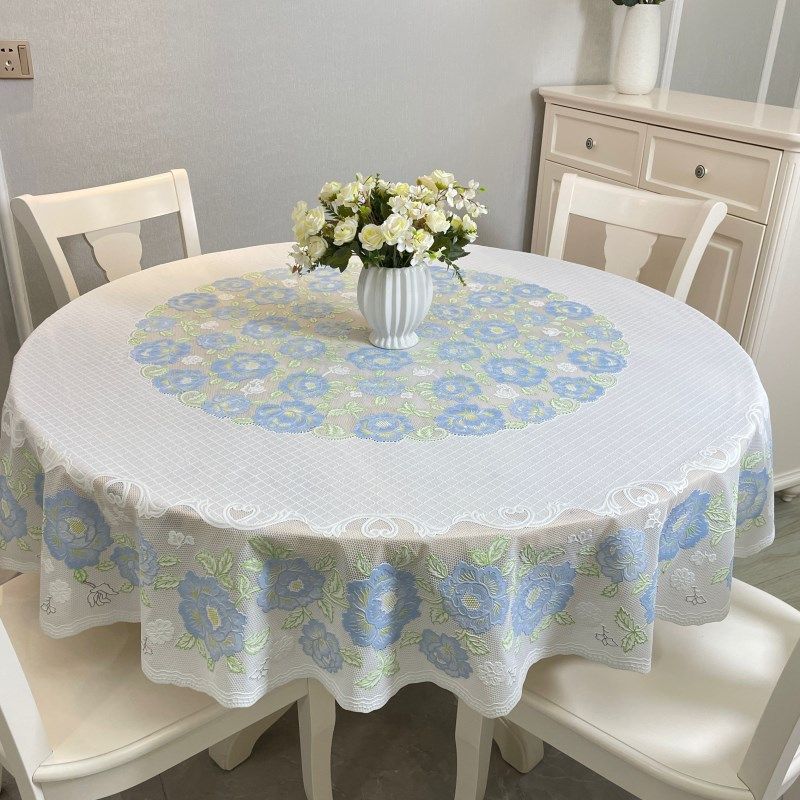 圆桌布防水防烫免洗塑料大圆形餐桌布高档加厚PVC台布欧式圆桌布,居家布艺,桌布,淘宝优惠券,粉丝福利购,淘宝优惠卷
