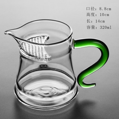 茶具耐热玻璃公道杯茶海分茶器杯功夫茶具茶道配件加厚大号带过滤