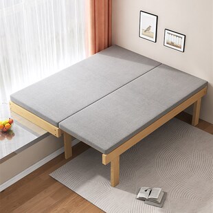 定制凸窗窗台可伸缩床架松木卧室书房装修拼接床小公寓可折叠沙发