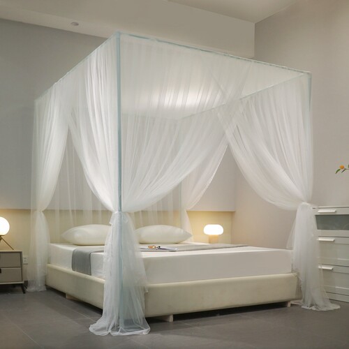 A类蚊帐宫廷家用床幔公主风加密三门1.2/1.5m1.8床双人落地支架