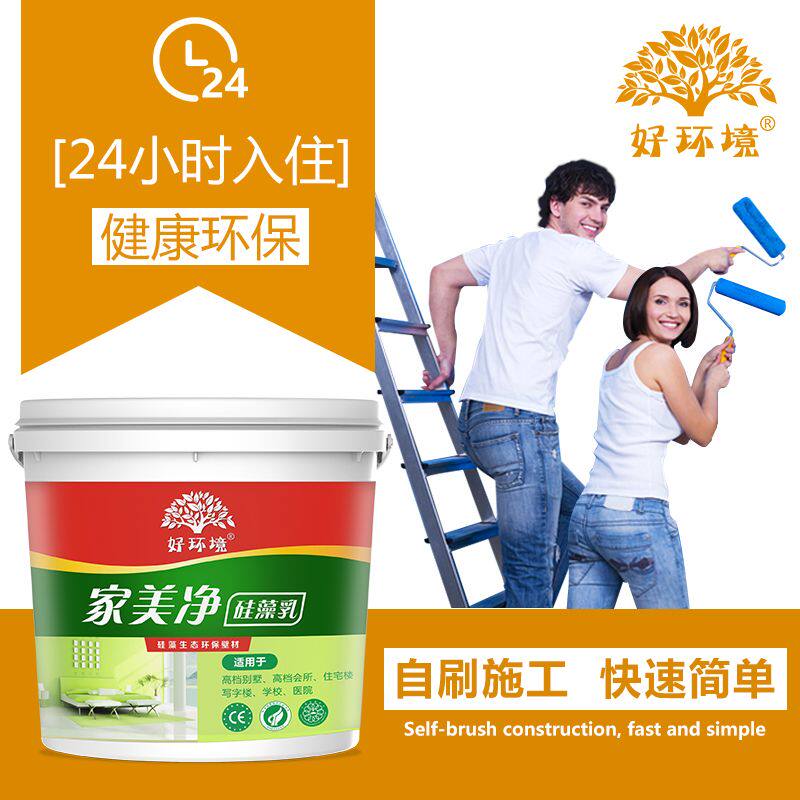 “好环境”硅藻泥水性环保涂料可自刷净化甲醛10千克硅藻泥涂料
