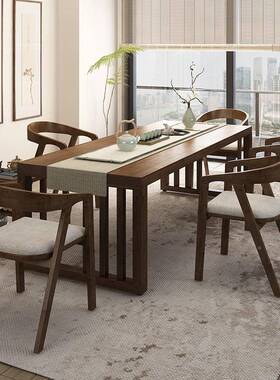 新中式实木茶一桌大板桌桌茶室台茶椅组合禅VRK意全套体式茶禅意