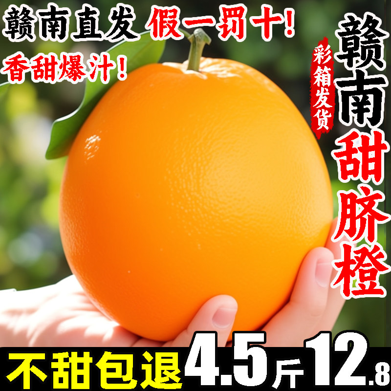 赣州发货赣南甜脐橙整箱12.8